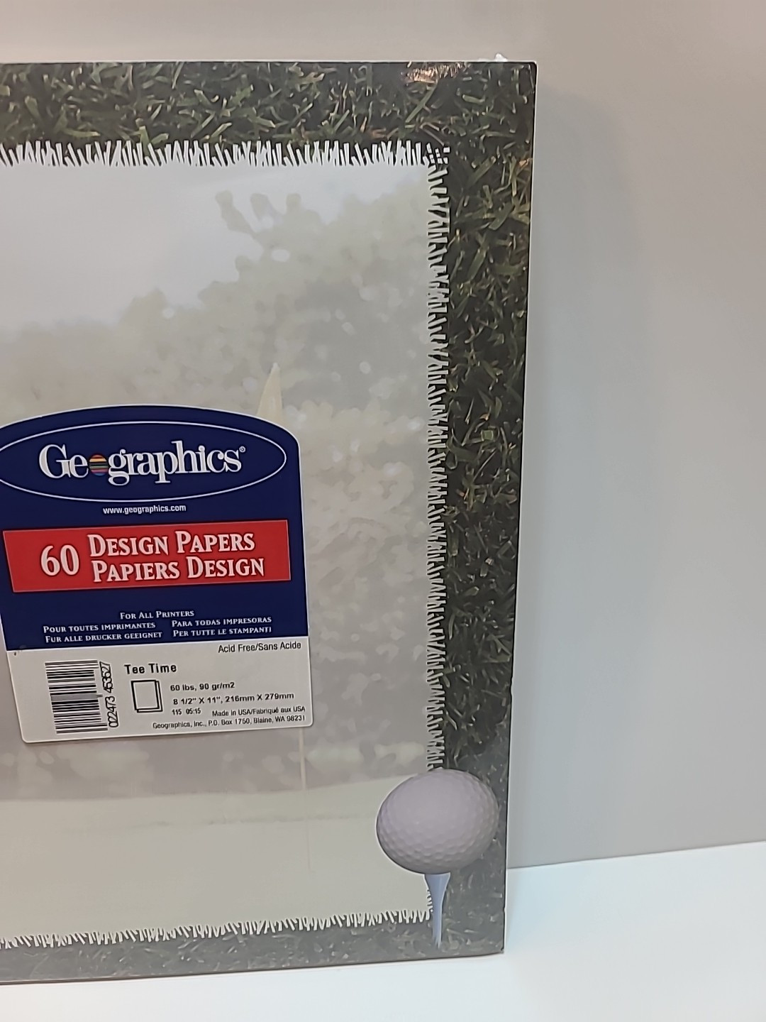 Geographics 60 Design Papers 8 1/2 X 11 inch Acid Free Sealed – Golf Tee Time