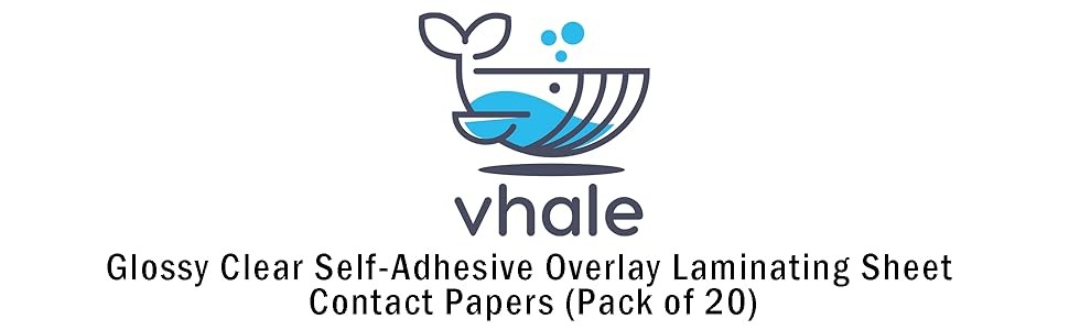 Glossy Clear Self-adhesive Overlay Laminating Sheet Contact Papers, 7 X 8