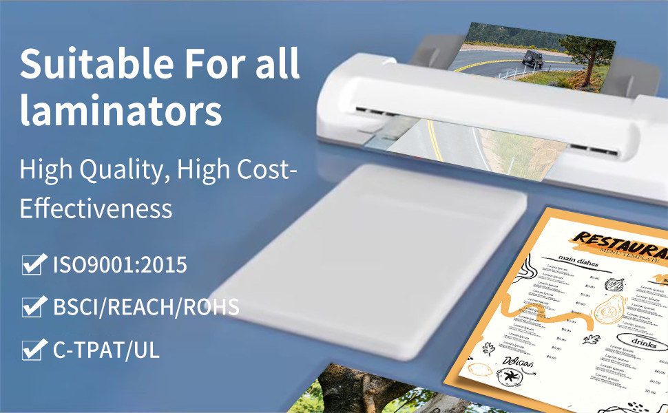 Thermal Laminating Pouches 6.3 x 4.3-Inch Laminating Sheets, 50-Pack, 5mil