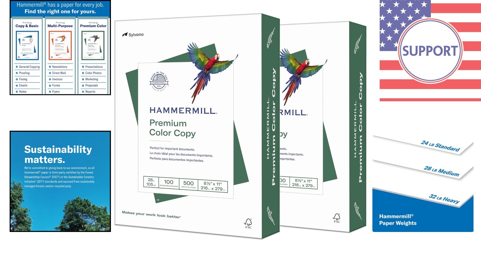 Biodegradable 28 lb Printer Paper – 100 Bright – 2 Reams – Jam-Free Guarantee