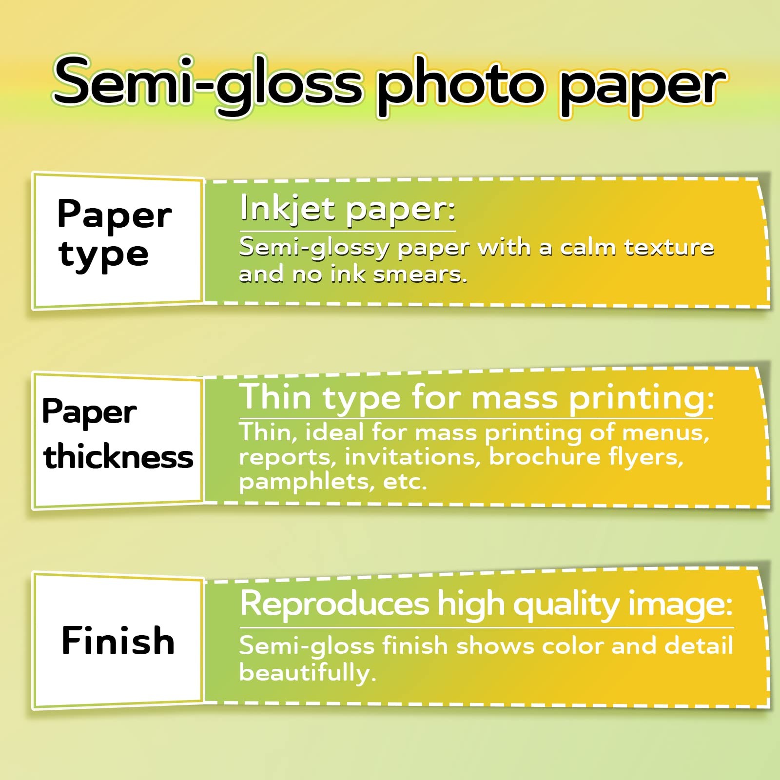 Koala 100 Sheets 8.5×11 In Thin SemiGlossy Photo Paper Inkjet Laser 6Mil