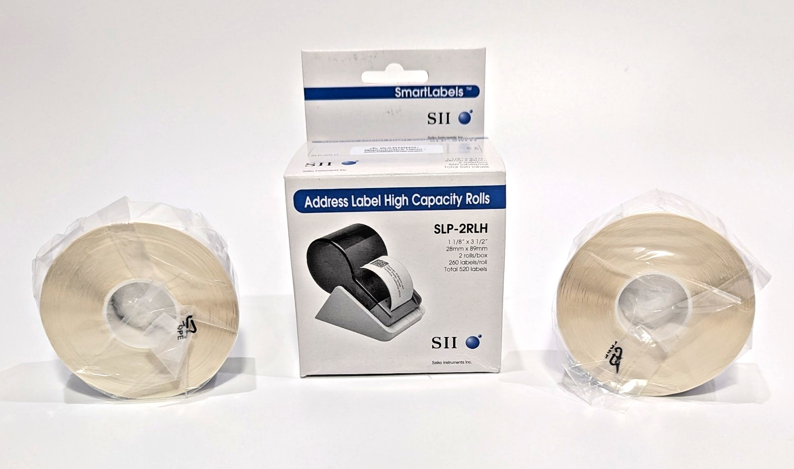 Seiko SLP-2RLH Labels Bulk Lot 6 Boxes (12 Rolls) 1-1/8 x 3-1/2 White 3120ct