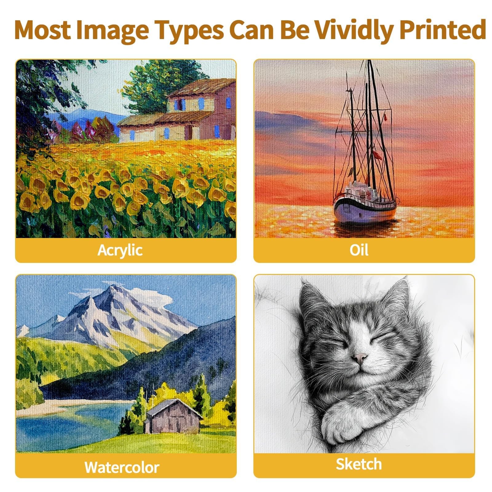 10Pcs Fabric Print Sheets for Inkjet Printers, 8.5×11″ Bright White 280gsm Pr…