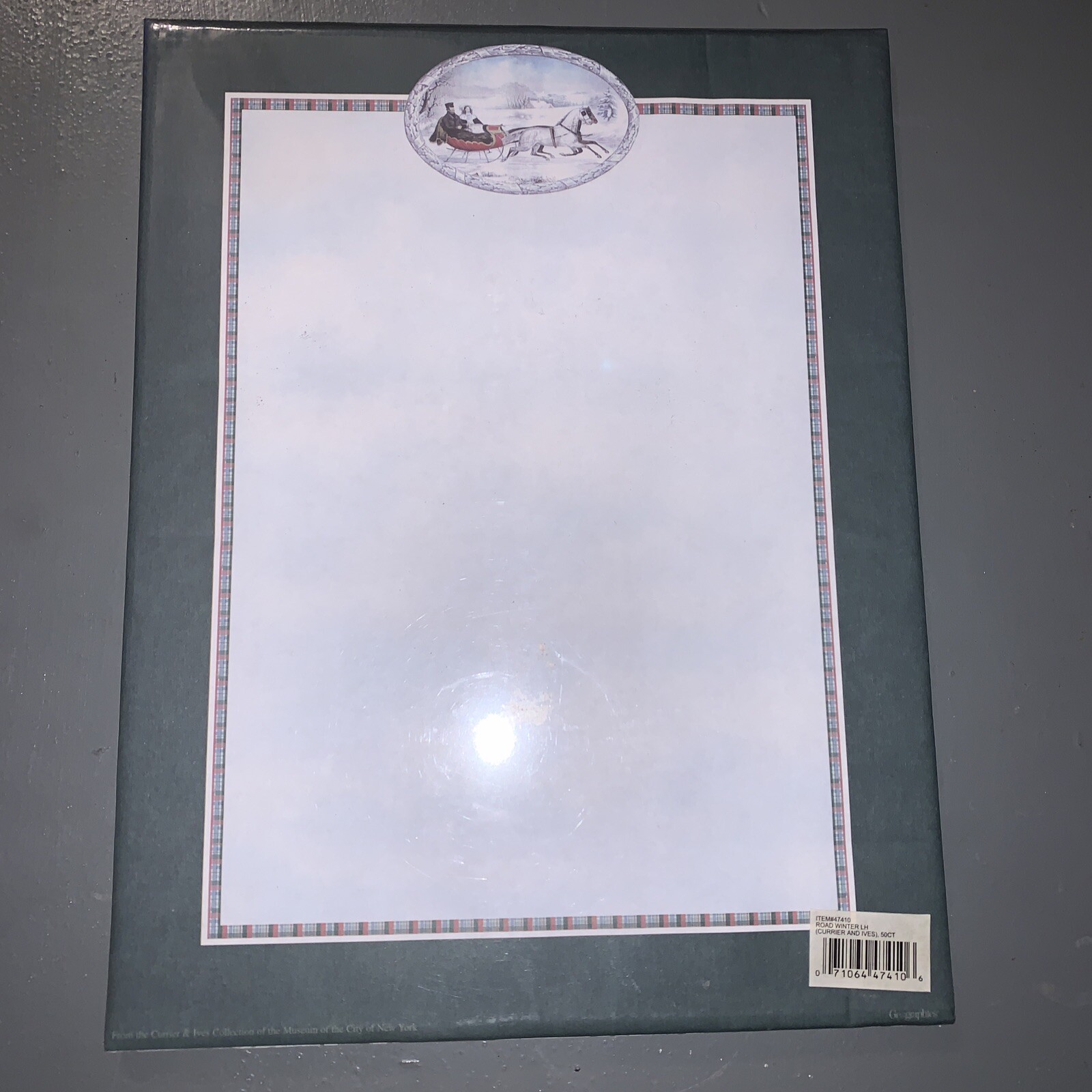 Geographics 50 Count Letterhead Road Winter Currier and Ives