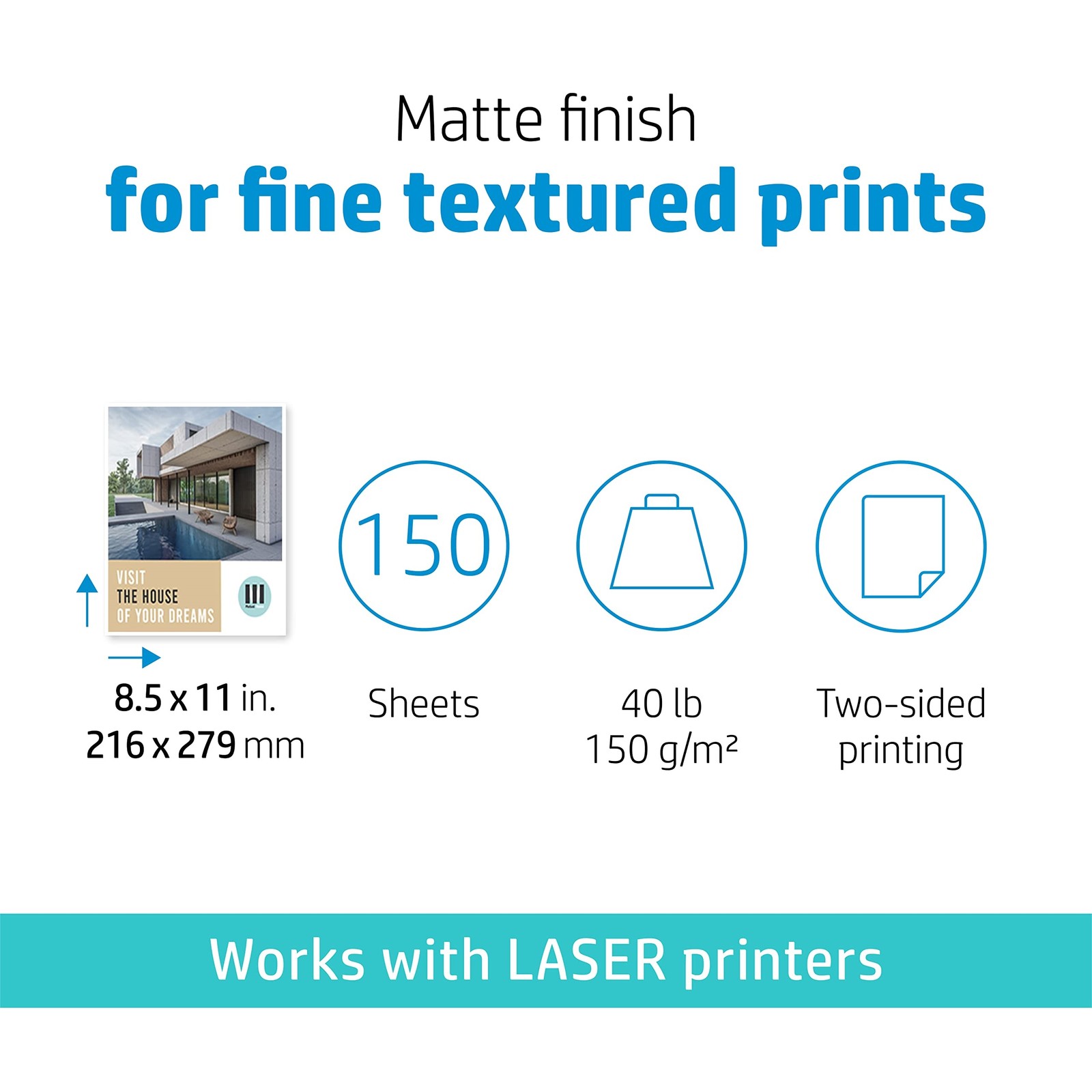 HP Laser Brochure/Flyer Paper White Q6543A