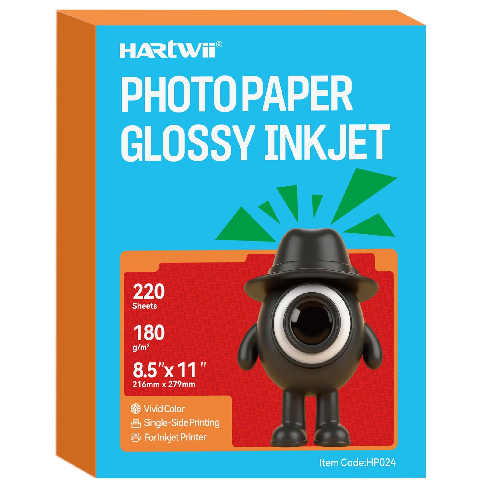 Inkjet Glossy Photo Paper Letter Size 180Gsm Dye Ink 220 Sheets Pack