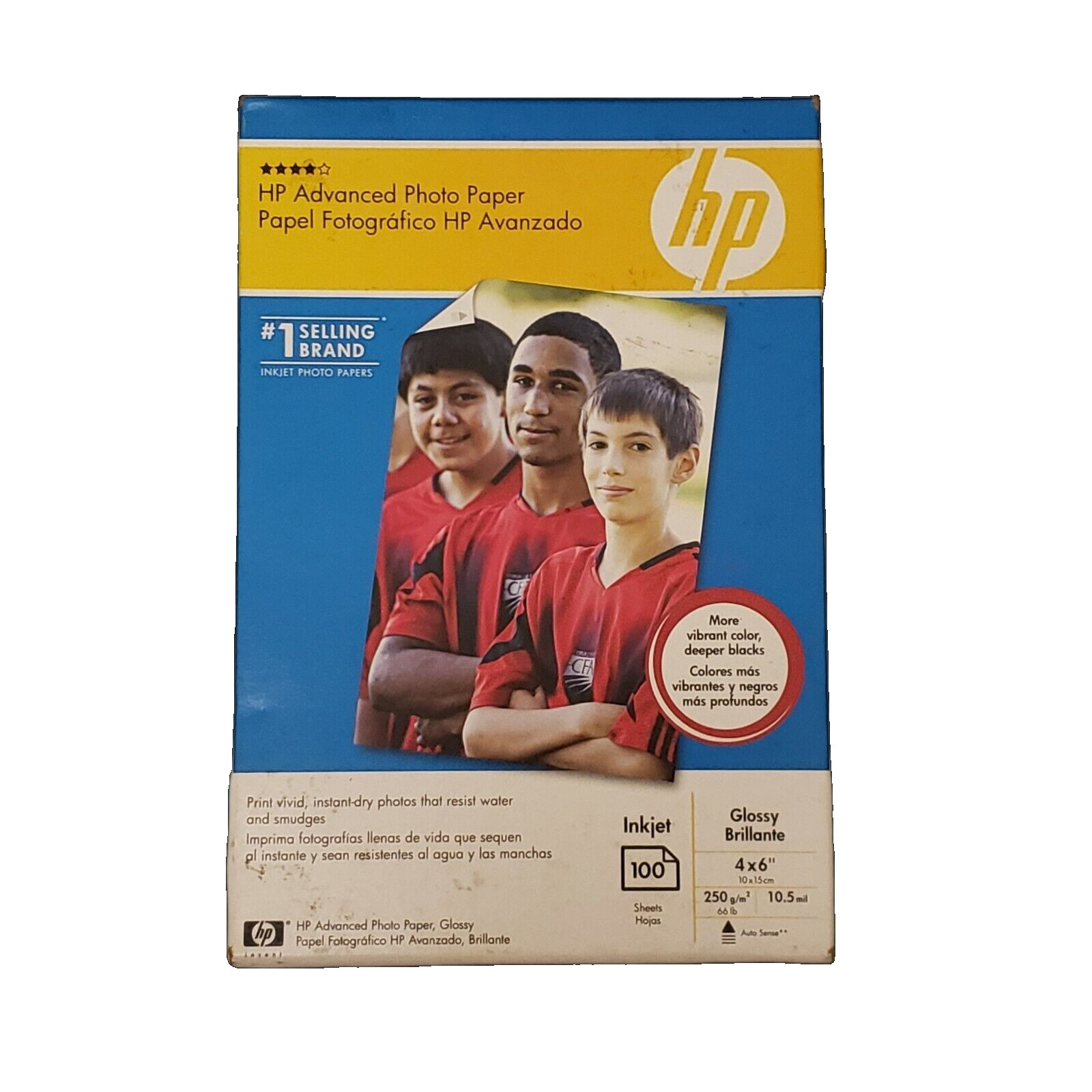 HP Advanced Photo Paper Glossy 100 Sheets 4×6 10.5 mil Paper Inkjet