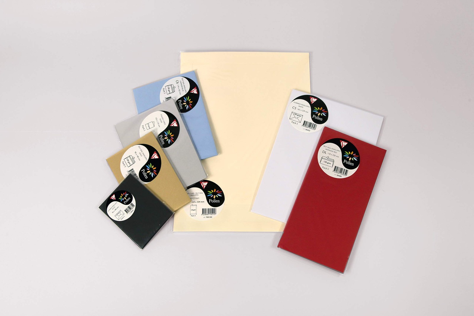 1316C Pack of 25 Cards Pollen in C6 Size, 110 x 155mm, 210g, White
