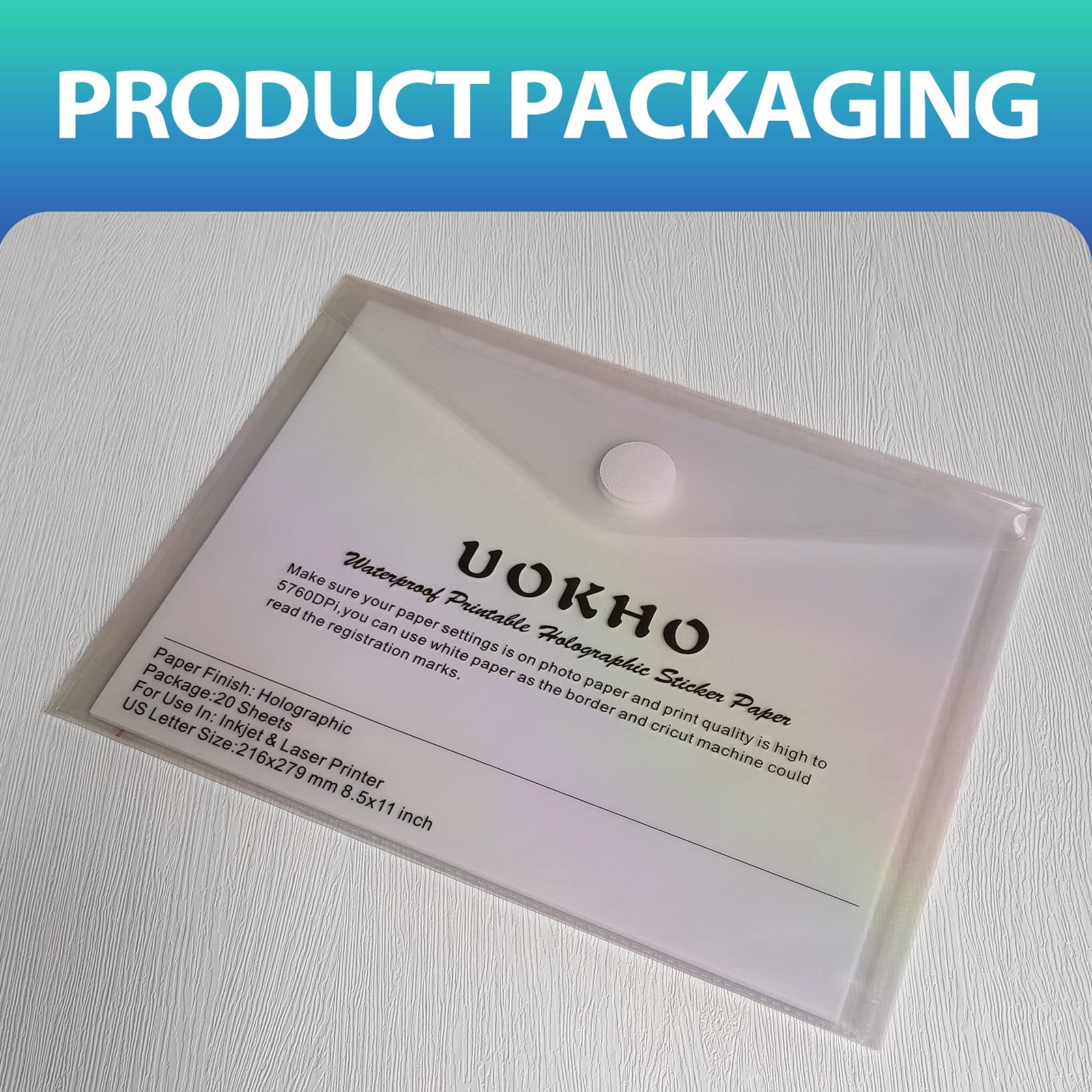 25 Pack Printable Clear Transparency Sheets Inkjet Transparency Film Sheets