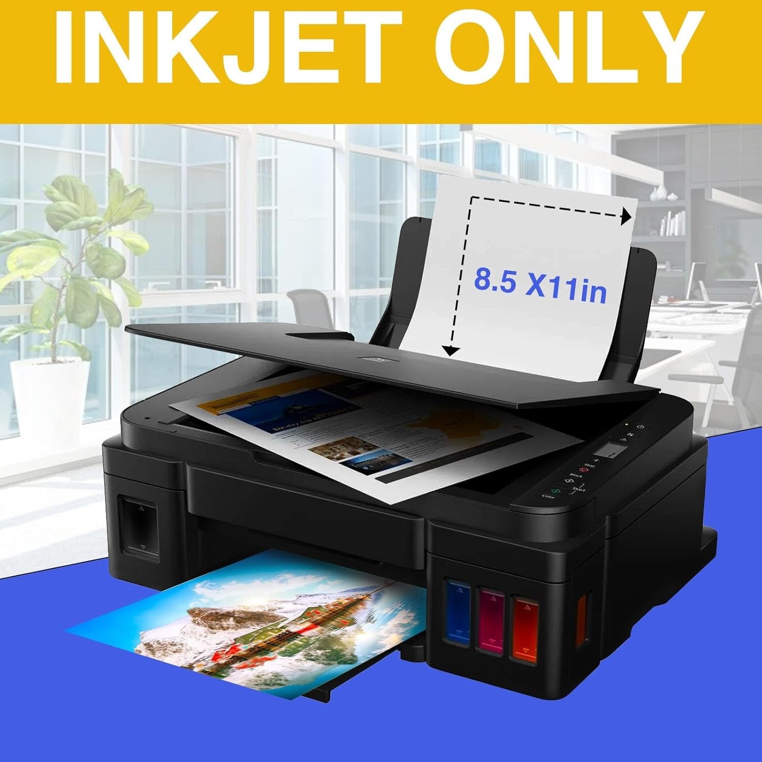 Printable Magnetic Paper Non-Adhesive, 8.5″ x 11″ 12 Mil for Inkjet Printer &…