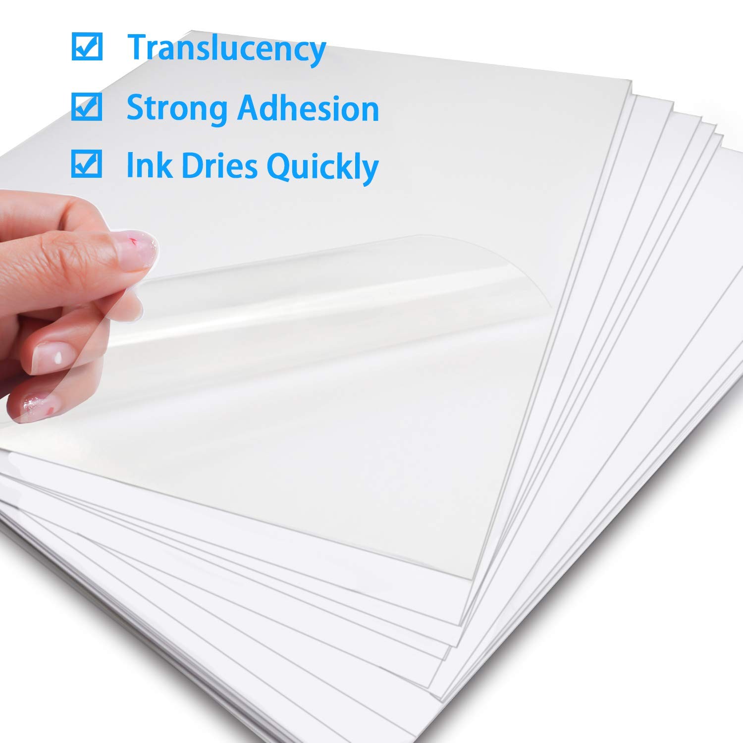 Printable Sticker Paper for Your Inkjet Printer – 8.5 x 11 Inches 20 Sheets T…