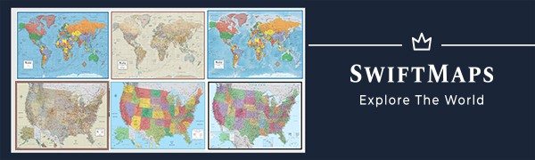 World Classic Wall Map Poster Mural (24×36 Paper Folded)