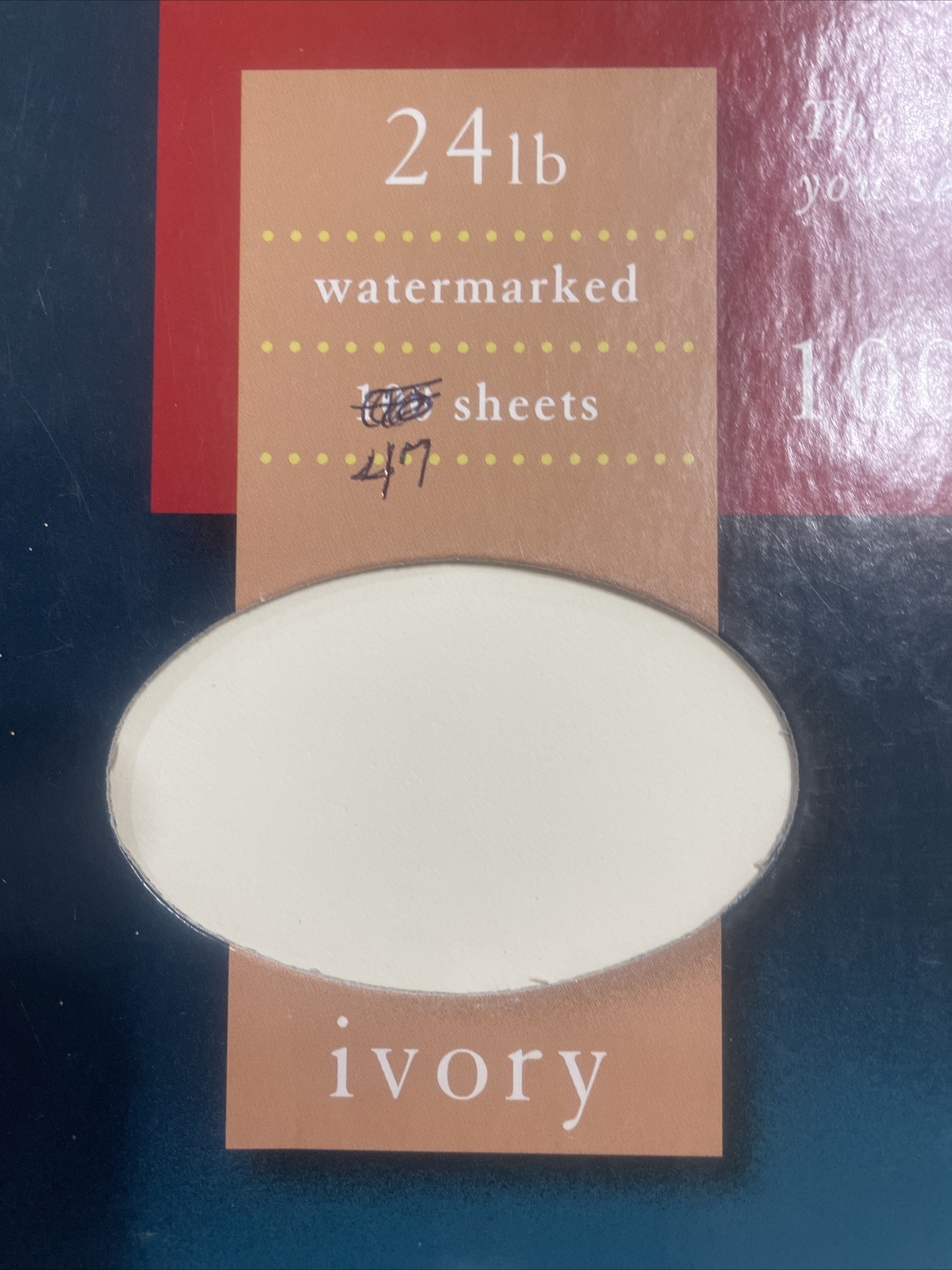 Southworth (47) Connoisseur Resume Paper Ivory Cotton 8.5×11 24lb Used Vintage