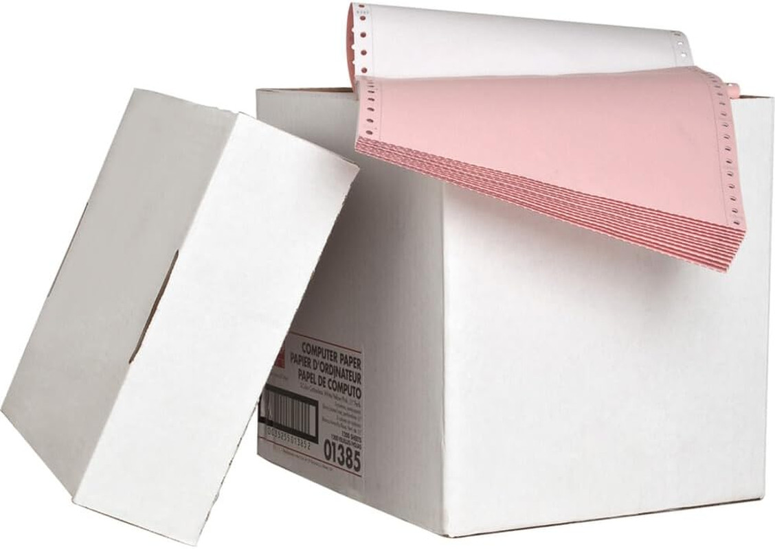 Sparco Dot Matrix Print Continuous Paper, Assorted Color 9 1/2 X 11 In.