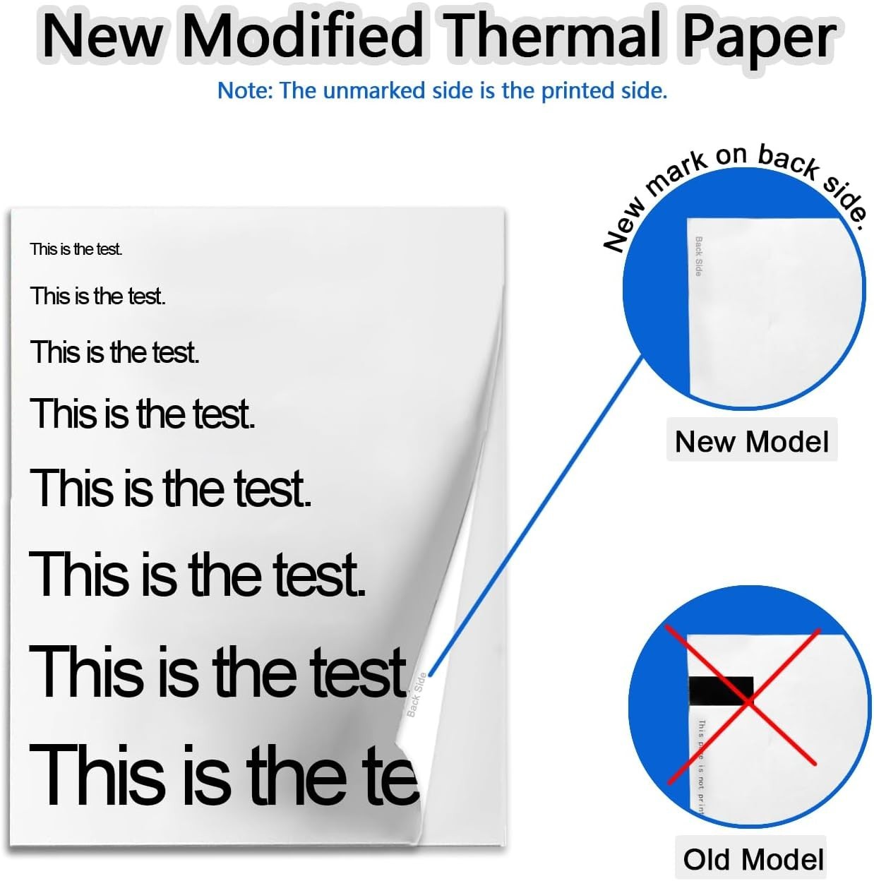 100 Sheets Thermal Printer Paper 8.5”×11” US Letter Size Advanced Printing