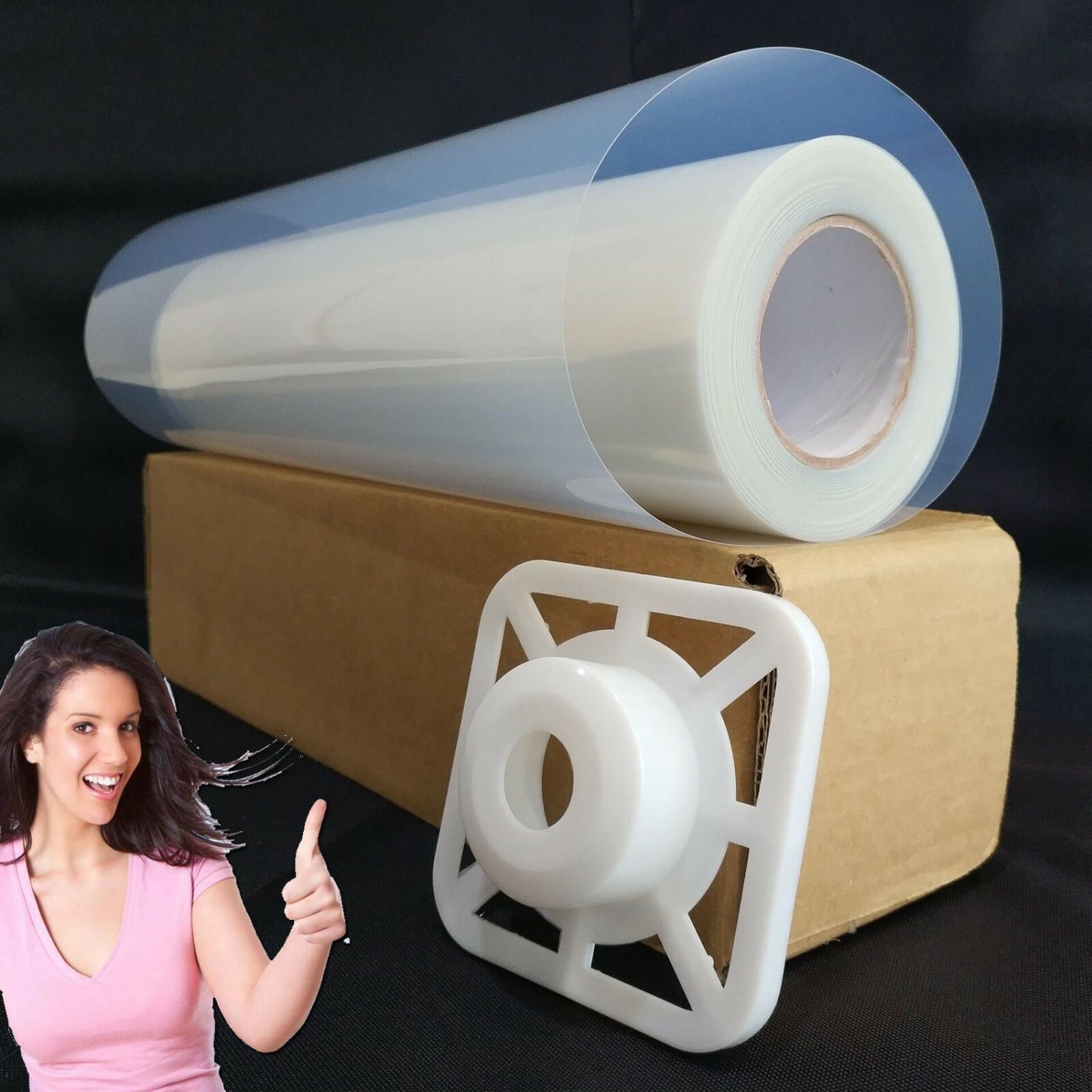 2 Rolls，24″x100ft，Waterproof Inkjet Transparency Film for Silk Screen Printing
