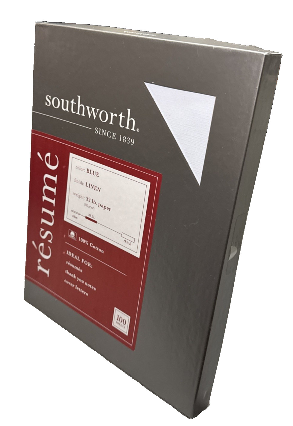 Southworth Parchment Paper 32 lb Blue 100 Bright 8.5 x 11 400 sheets