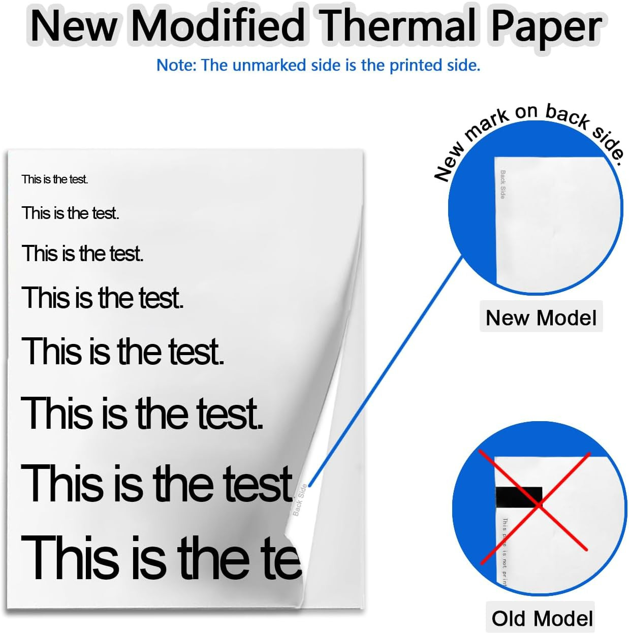 100 Sheets Thermal Printer Paper 8.5″x11″ US Letter for Brother Portable Printer