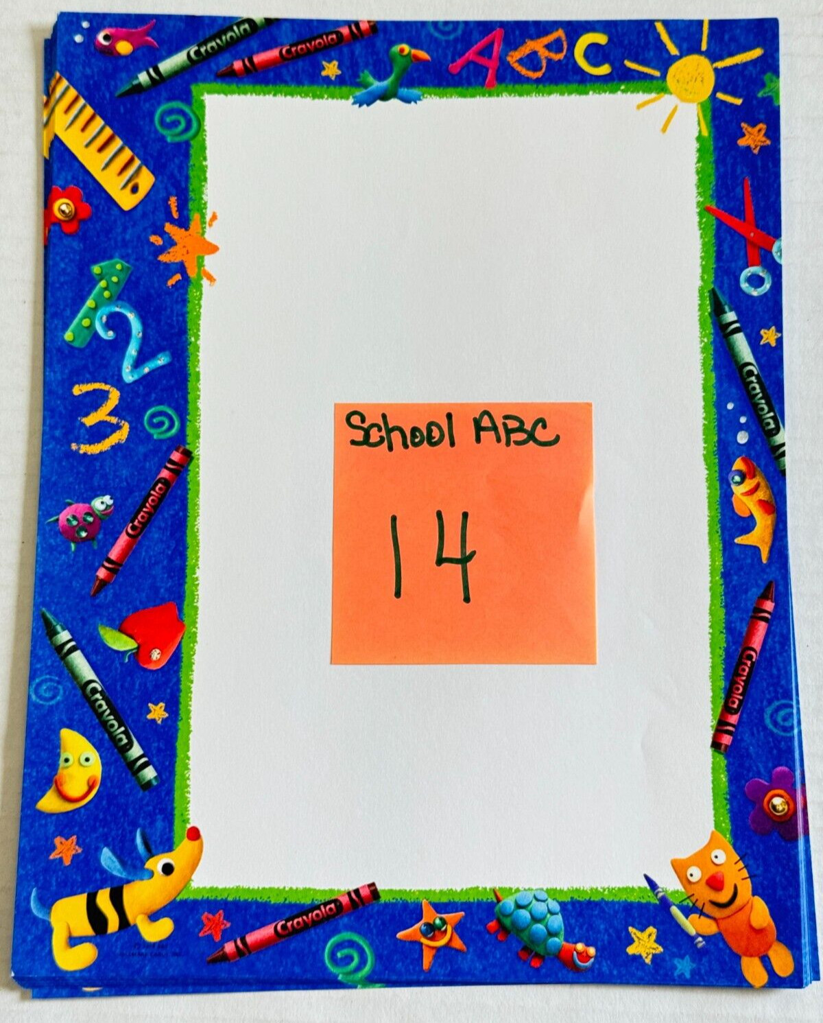 School ABC Birthday Inkjet Printer Paper Letter 8-1/2″ x 11″ Note Cards LOT of 6