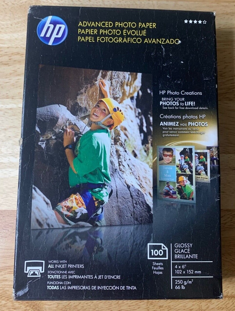 NEW HP Advanced Photo Glossy Paper 4″X6″ 100 Sheets Works W/ ALL Inkjet Printers