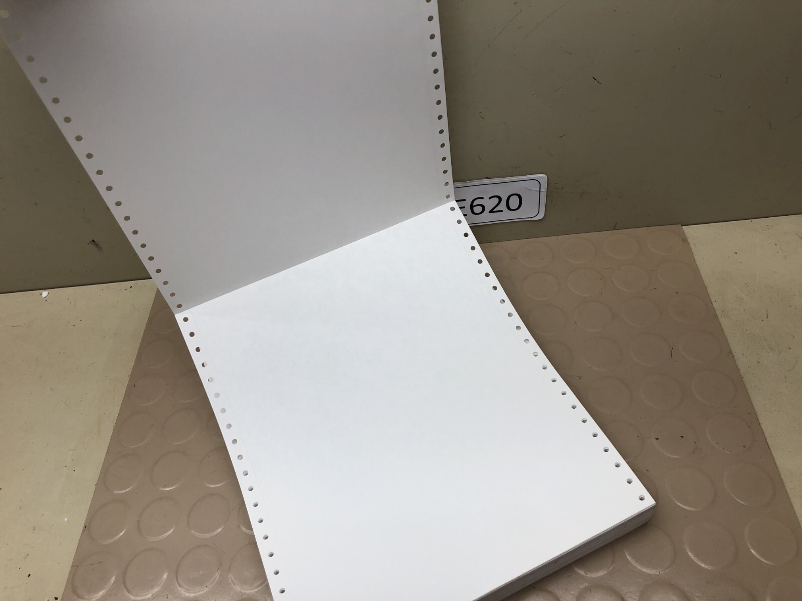 Vintage Continuous Tractor Feed Dot Matrix Printer Paper 9.5″ x 11″ 150+ sheets