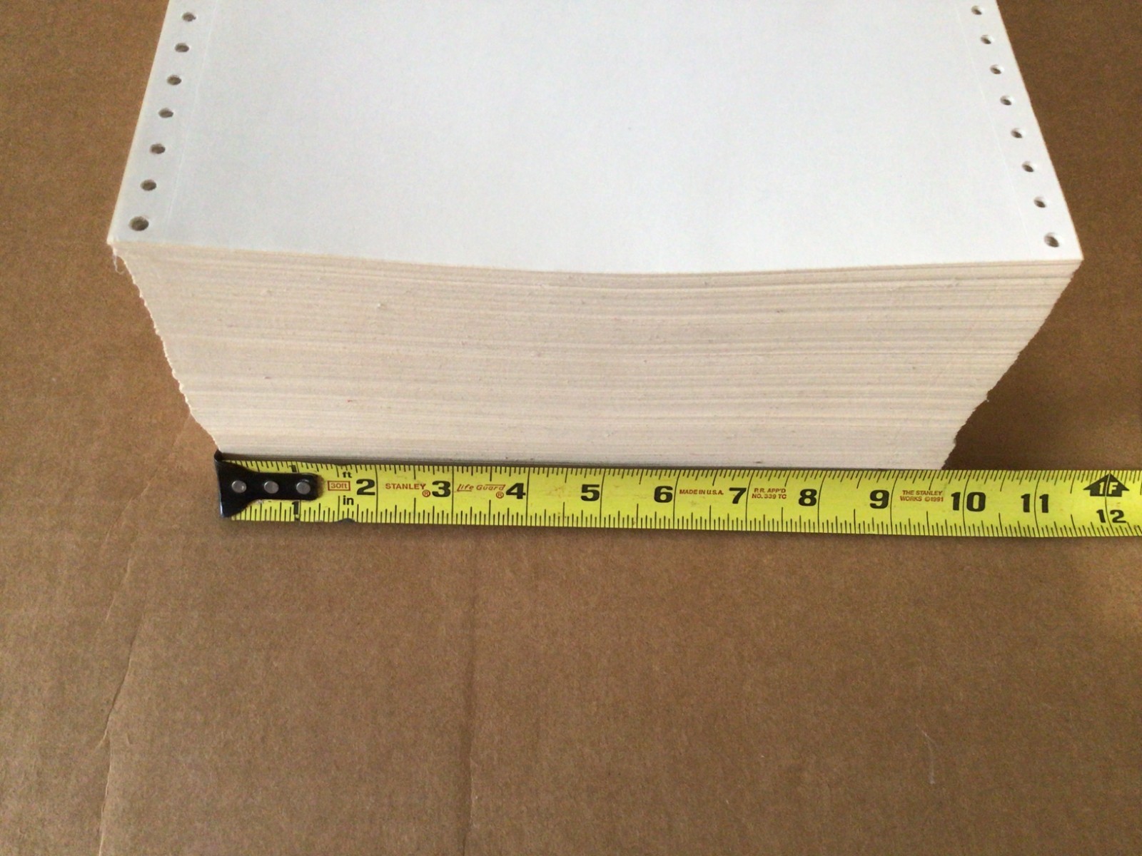 Continuous Feed Computer Paper for Dot Matrix Printer, 9.5X11X5 Inches Open Box