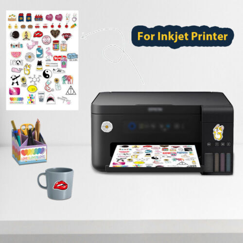8.5″x11″Vinyl Sticker Paper Glossy Matte Clear Waterproof Printable Inkjet Laser
