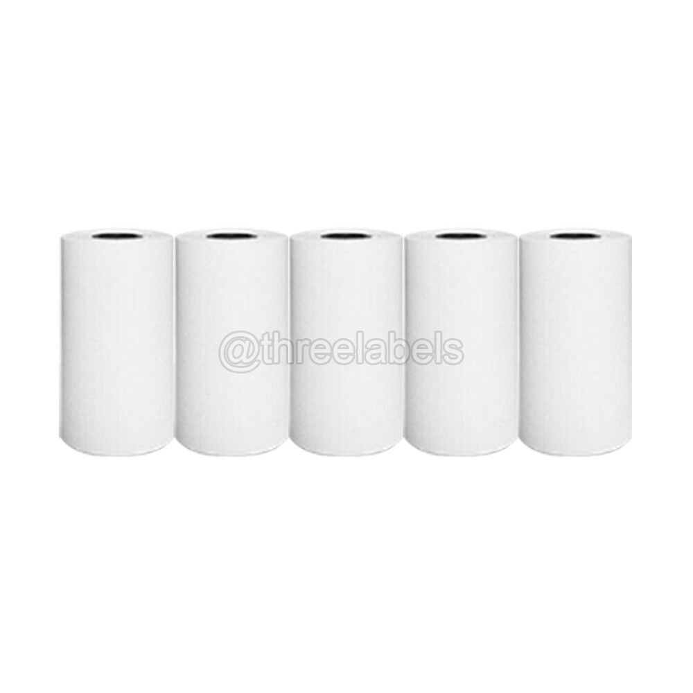 5 Rolls Self Adhesive Thermal Paper for Mini Bluetooth Pocket Printer 57×30 mm
