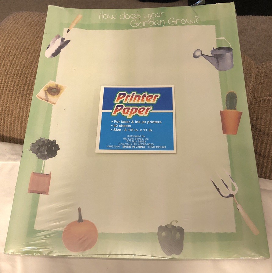 42 Sheets “HOW DOES YOUR GARDEN GROW Computer Scrapbook Printer PAPER~8.5” x 11”