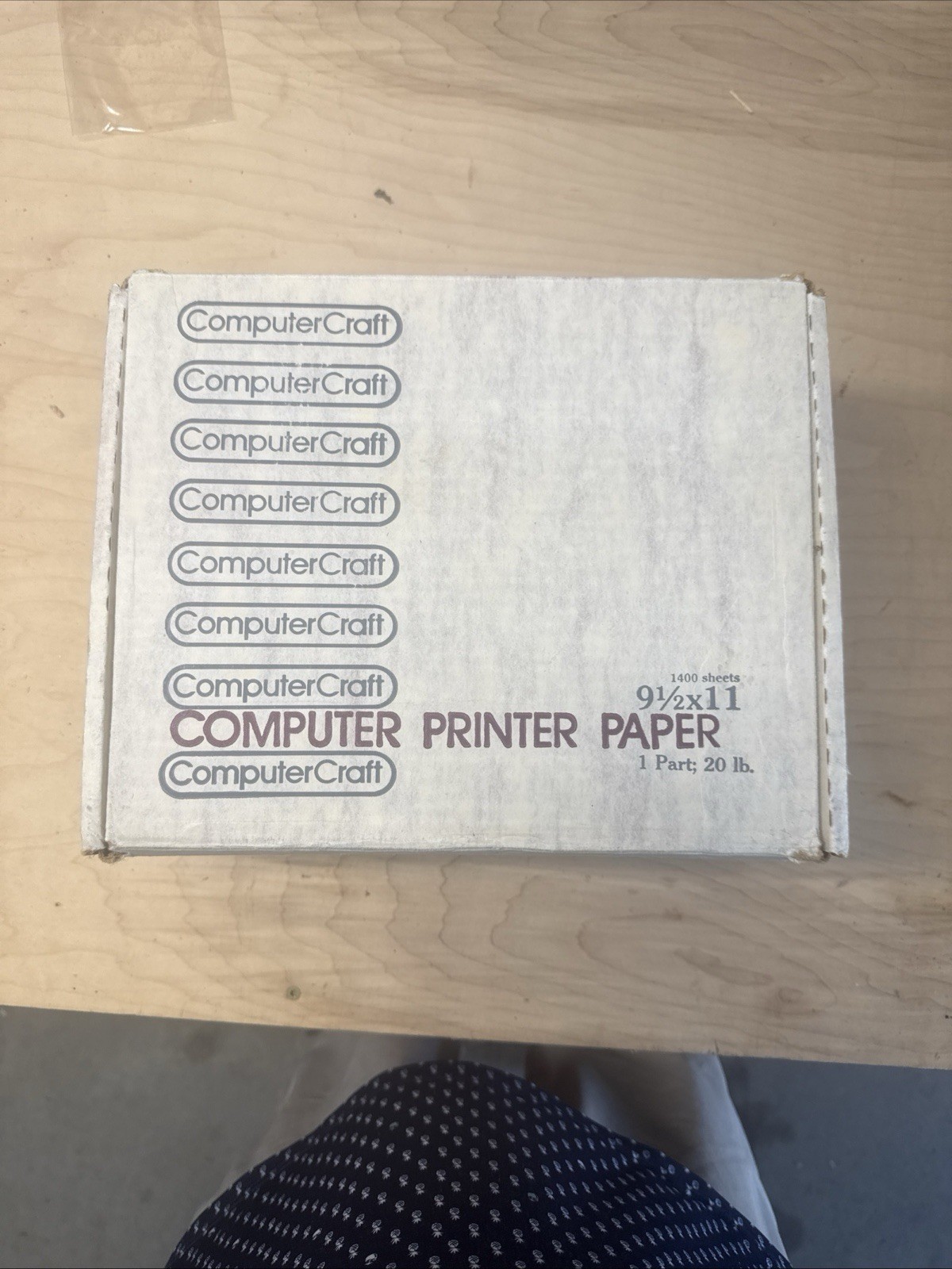 Dot Matrix Computer Paper Register Bond 9.5 X 11 Inch 50% Full Box Vintage