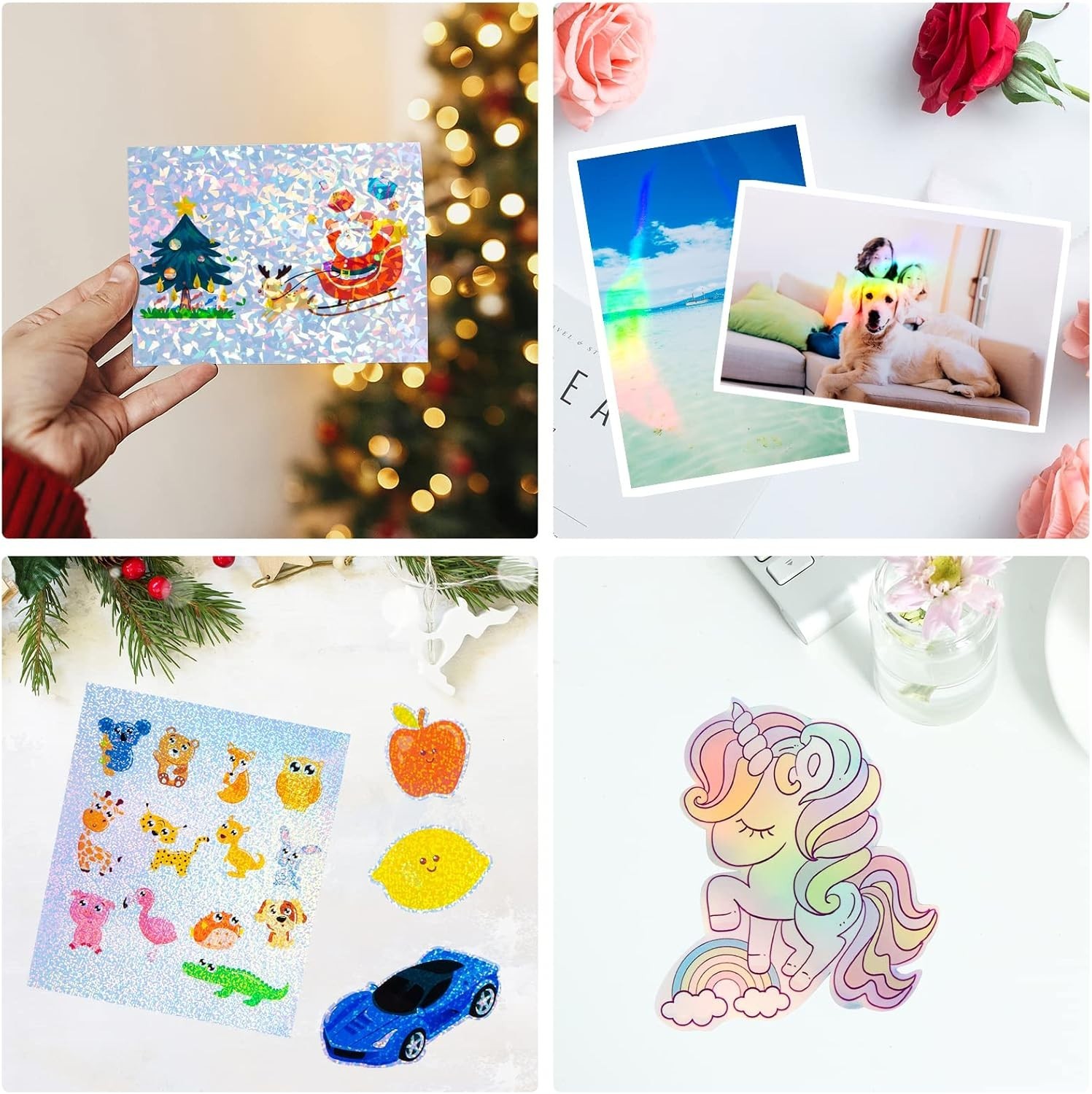 20 Sheets Holographic Sticker Paper for Inkjet & Laser Printer 8.5×11 inch | …