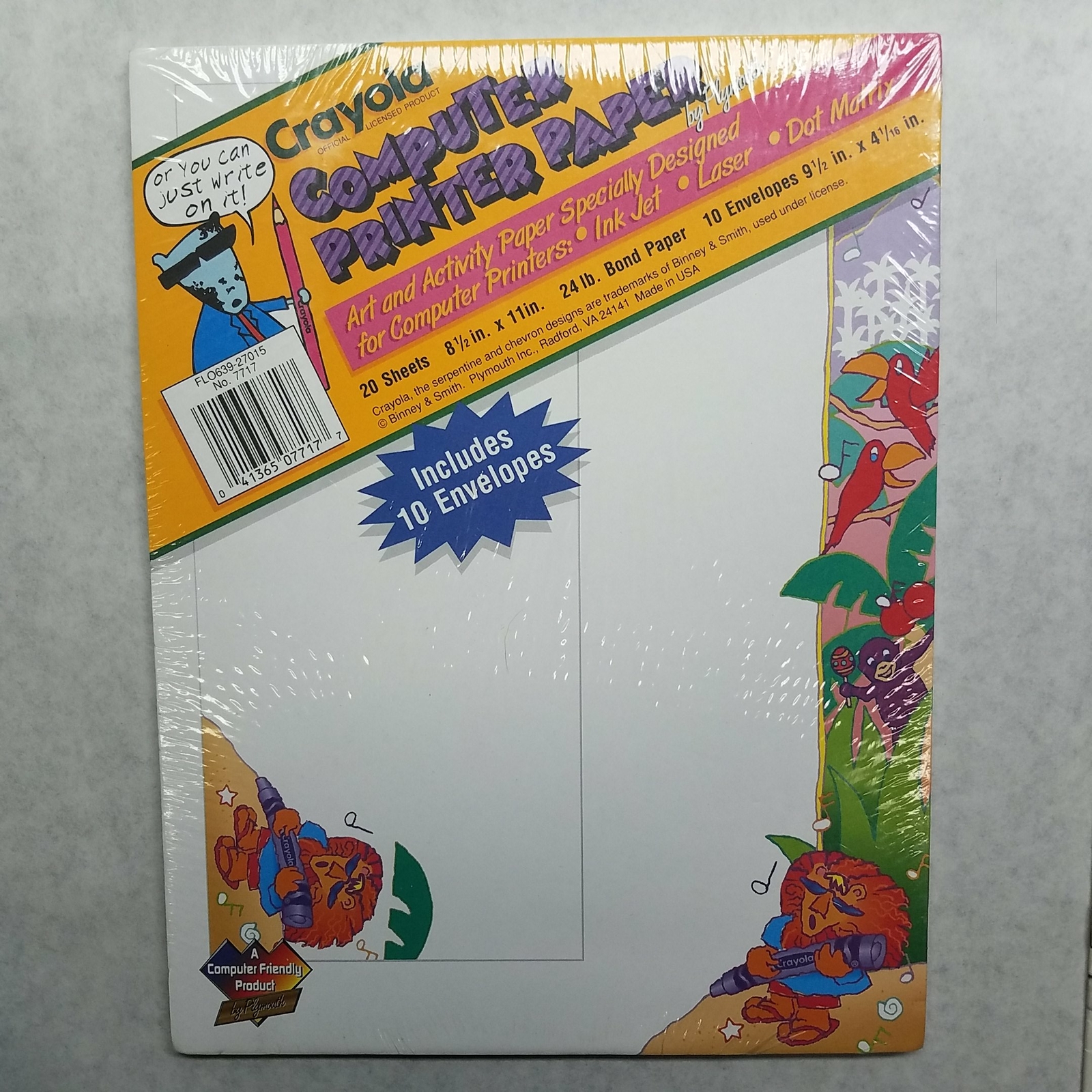 Crayola Computer Printer Paper 20 Sheets 8-1/2×11 Inches With 10 Envelopes