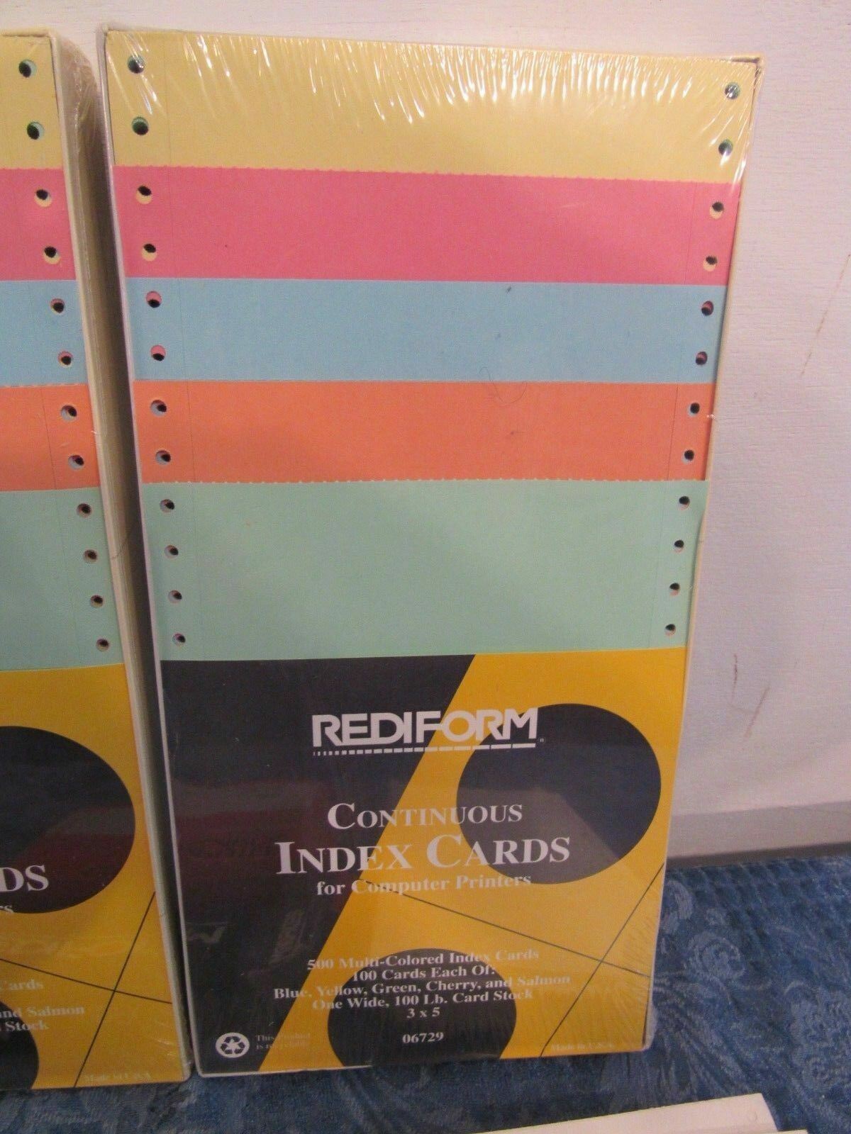 Rediform Continuous Index Cards Dot Matrix 2 Packs 500 New Plus Bonus