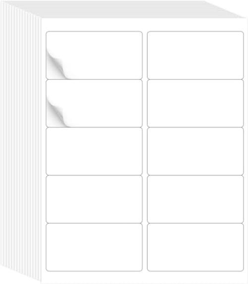 2″ x 4″ Label Stickers – Printable White – 500 Sheets – Laser/Inkjet Printing