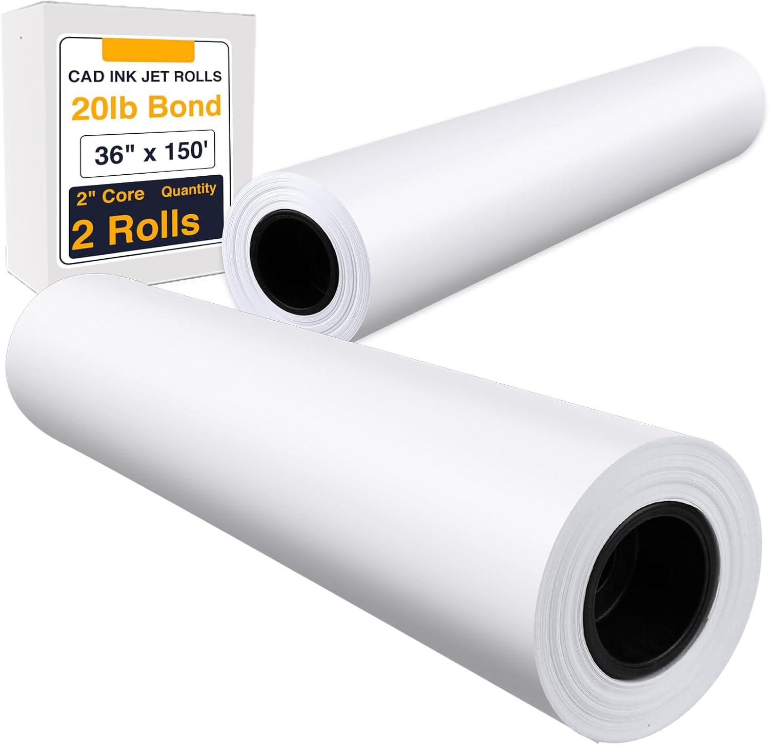4rolls 36″ x 150′ 20lb Bond Plotter Paper for Wide Format Inkjet Printers US