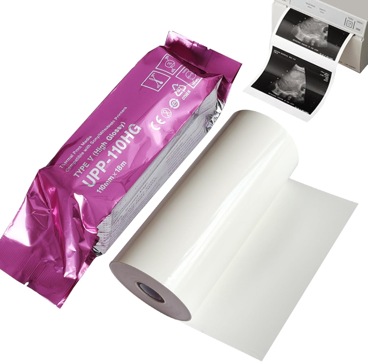 UPP-110HG Ultrasound Thermal Paper, High Gloss 110 Film for Sony/Mitsubishi Prin