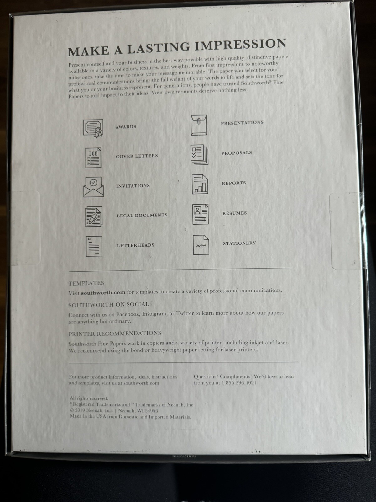Southworth Company Resume Paper