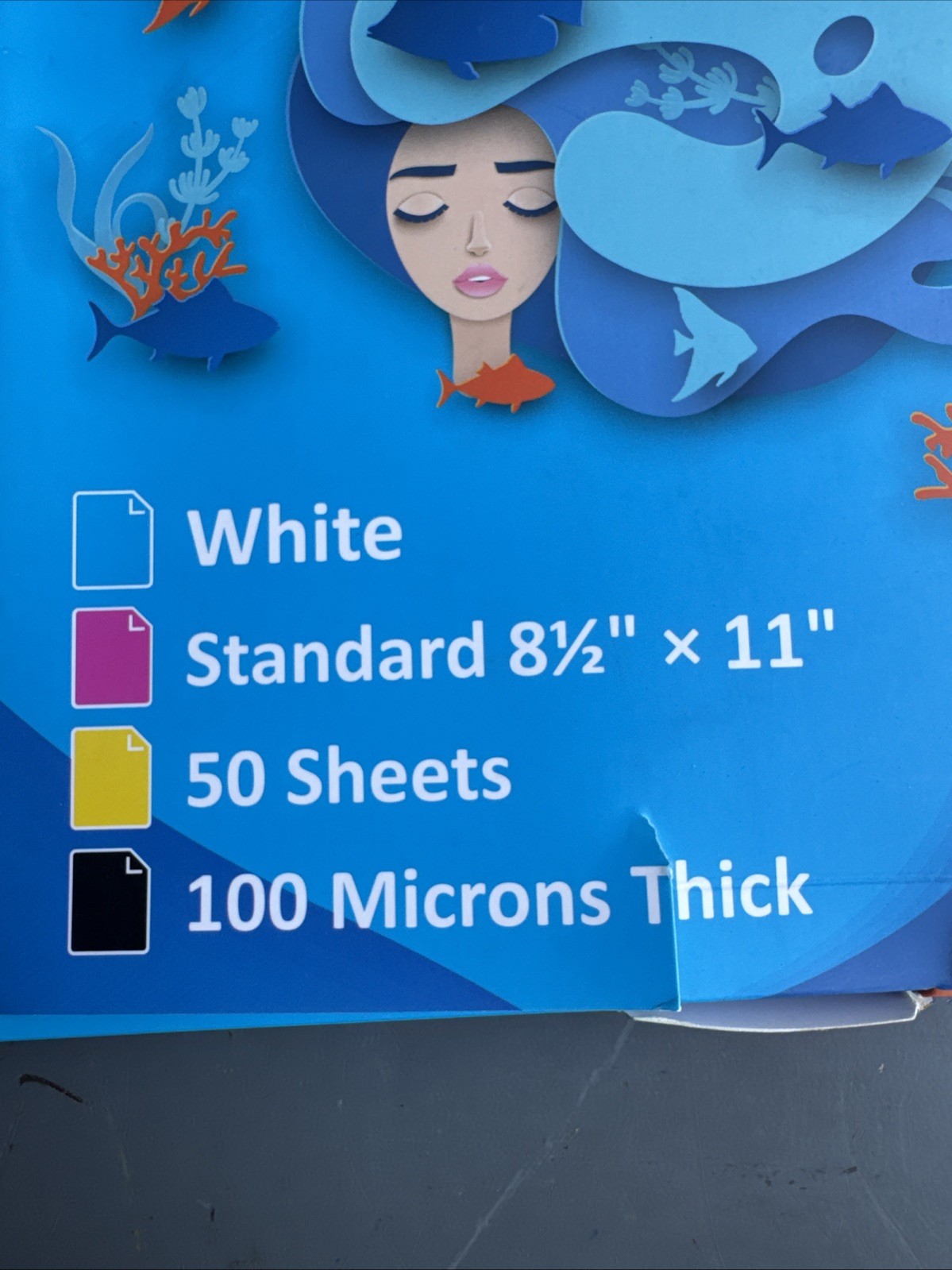 8 1/2 X 11 in 50 Sheets Of Vinyl Sticker Paper Glossy Inkjet 100 Microns Thick