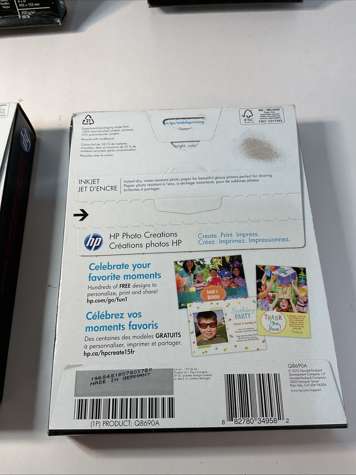 Hewlett Packard Photo Paper 4 Packs ,1 Soft Gloss, 2 Glossy ,300 4”x6”,60 – 5”x7