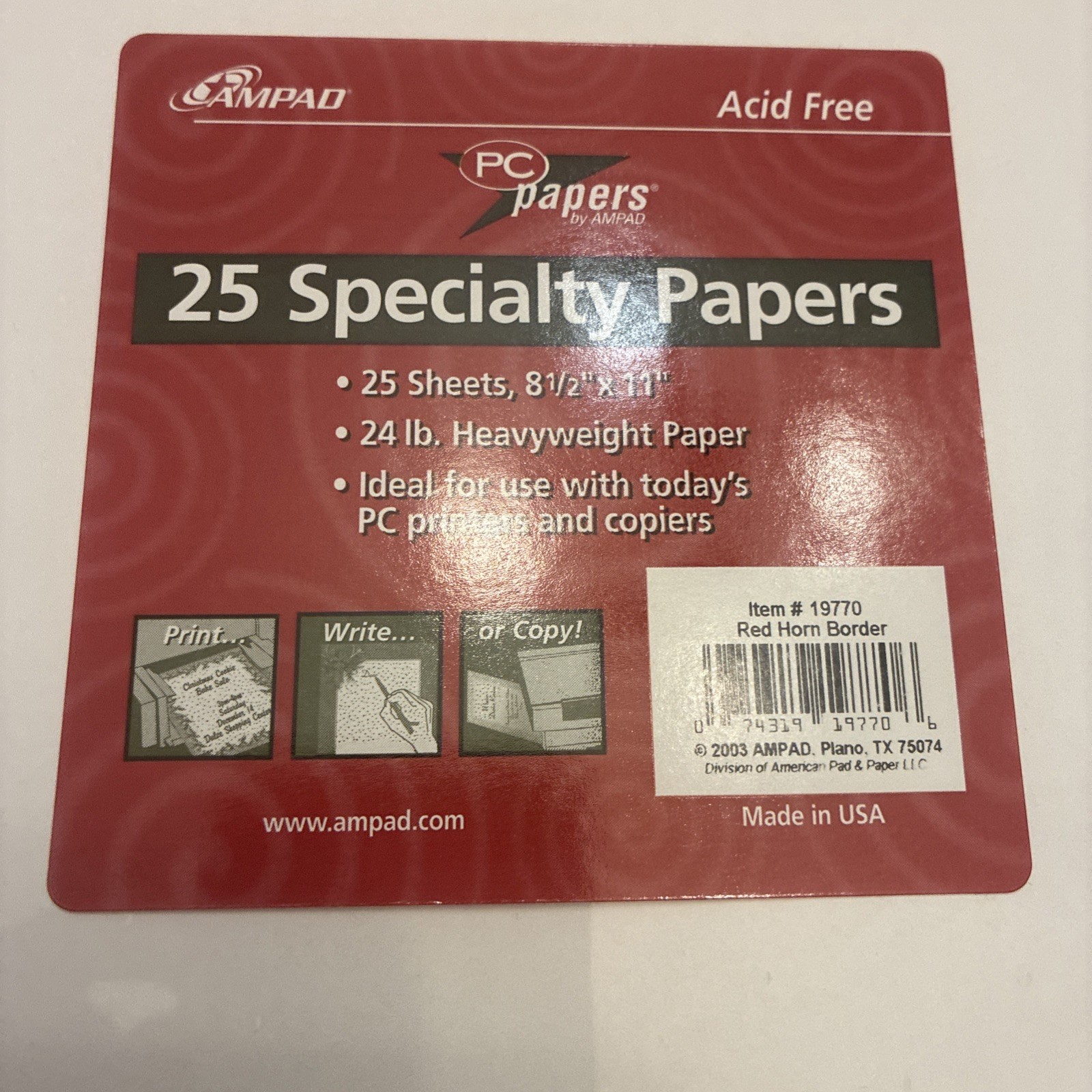 4 Packs Of 25 Each Specialty Holiday/Christmas Paper – New