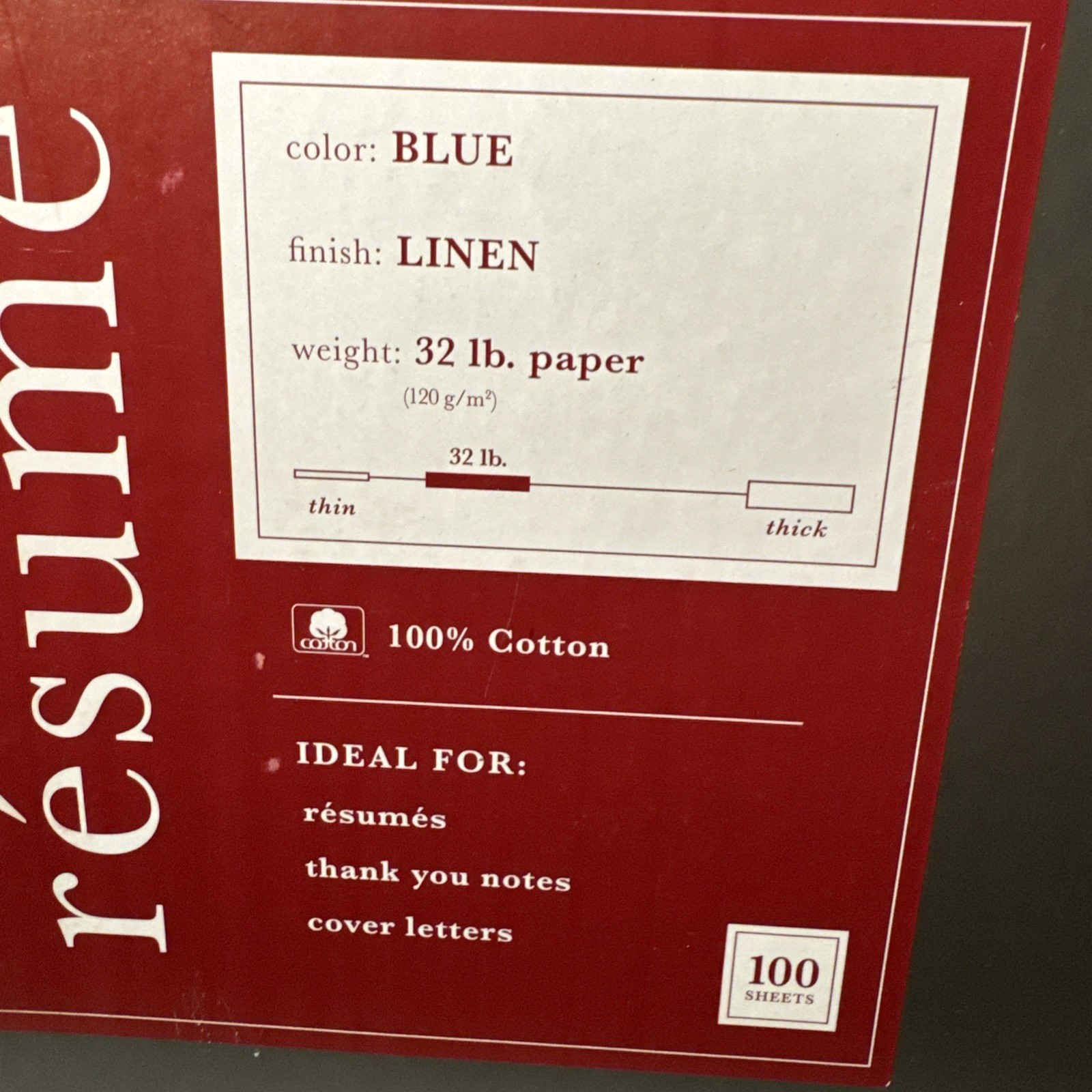 Southworth Parchment Paper 32 lb Blue 100 Bright 8.5 x 11 400 sheets