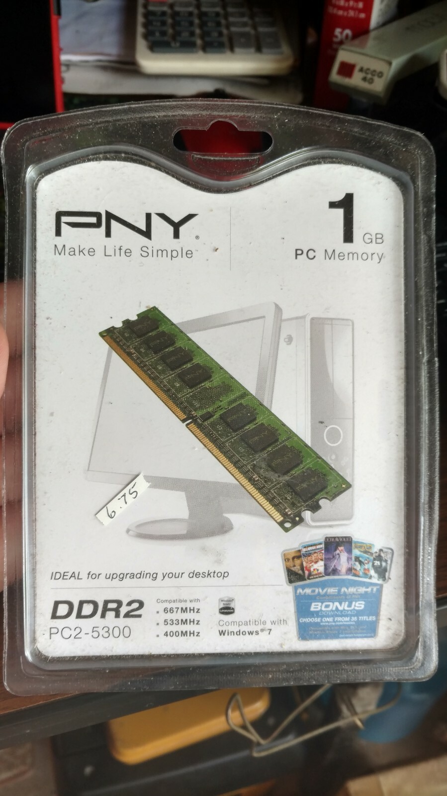 PNY 1GB PC MEMORY CHIP DDR2 PC2-5300