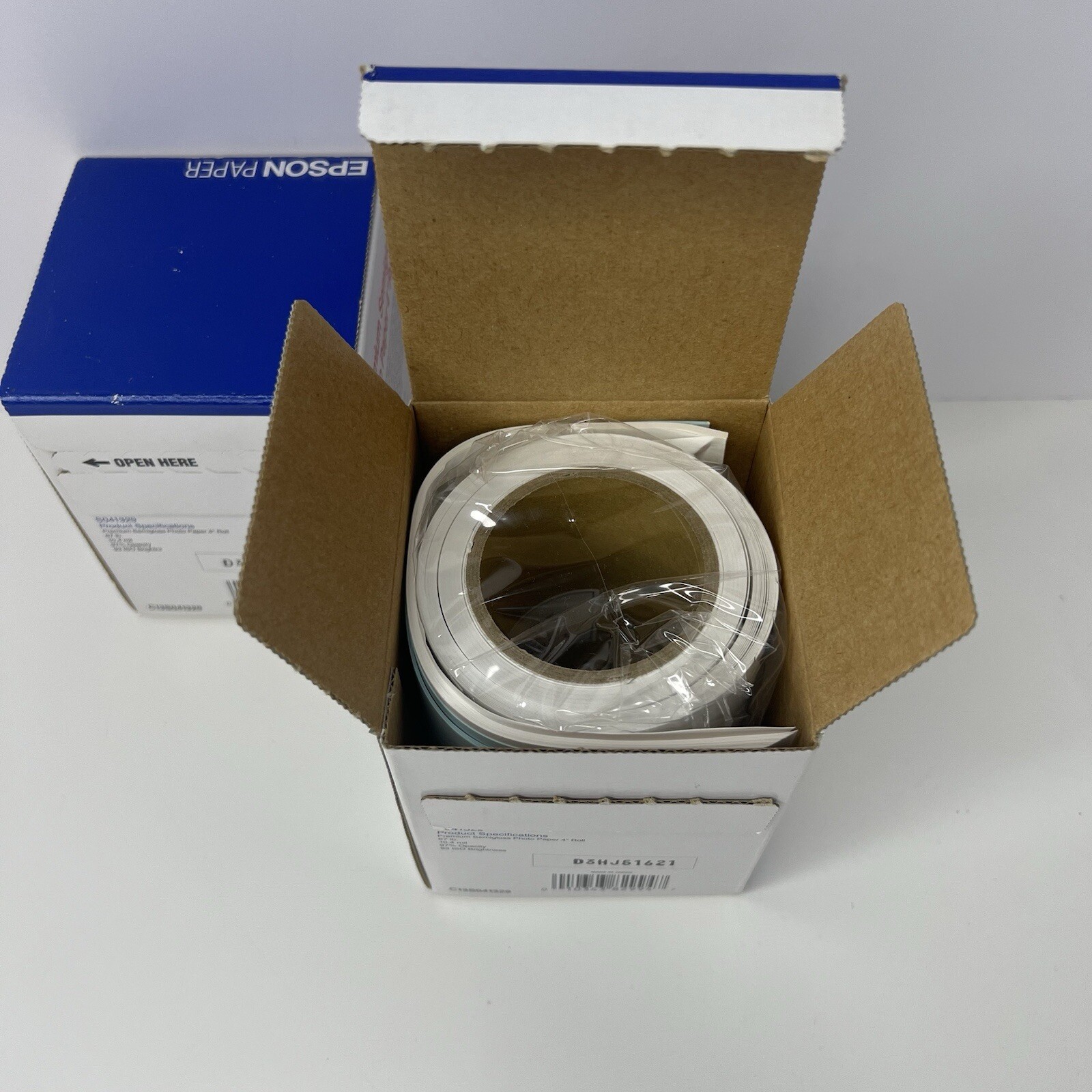 (2) Epson Premium Semi Gloss Photo Paper 4″ Roll 26’ S041329 NEW Read