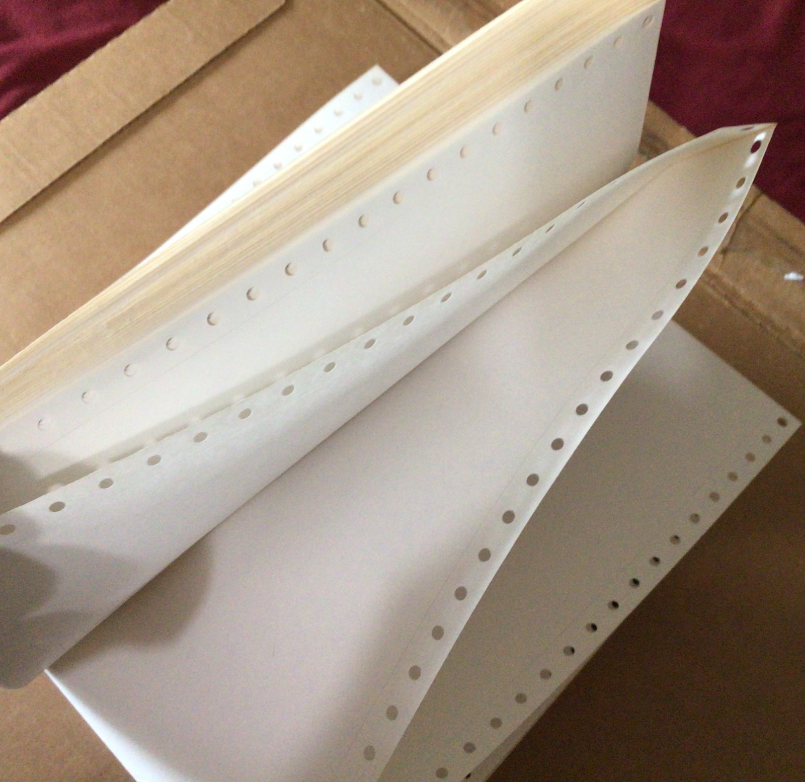 Continuous Feed Computer Paper for Dot Matrix Printer, 9.5X11X5 Inches Open Box