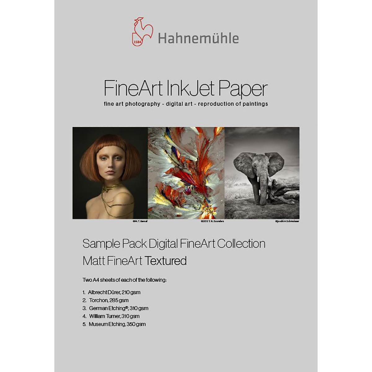 Hahnemuhle Matt FineArt Smooth Paper Sample Pack, 8.5×11″, 10 Sheets #11640303