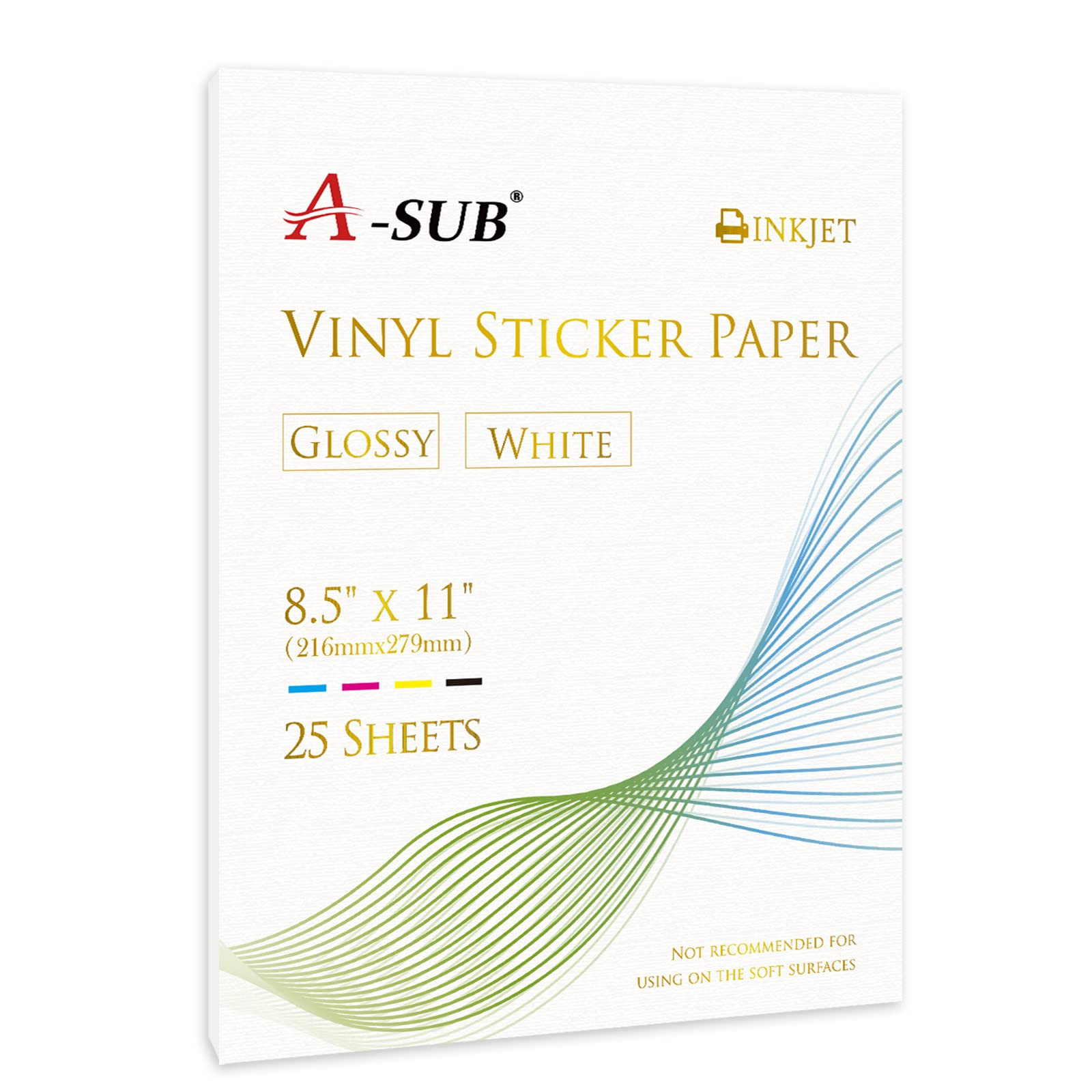25 Sheets Vinyl Sticker Paper for Inkjet Printer – Glossy Printable Vinyl 8.5…