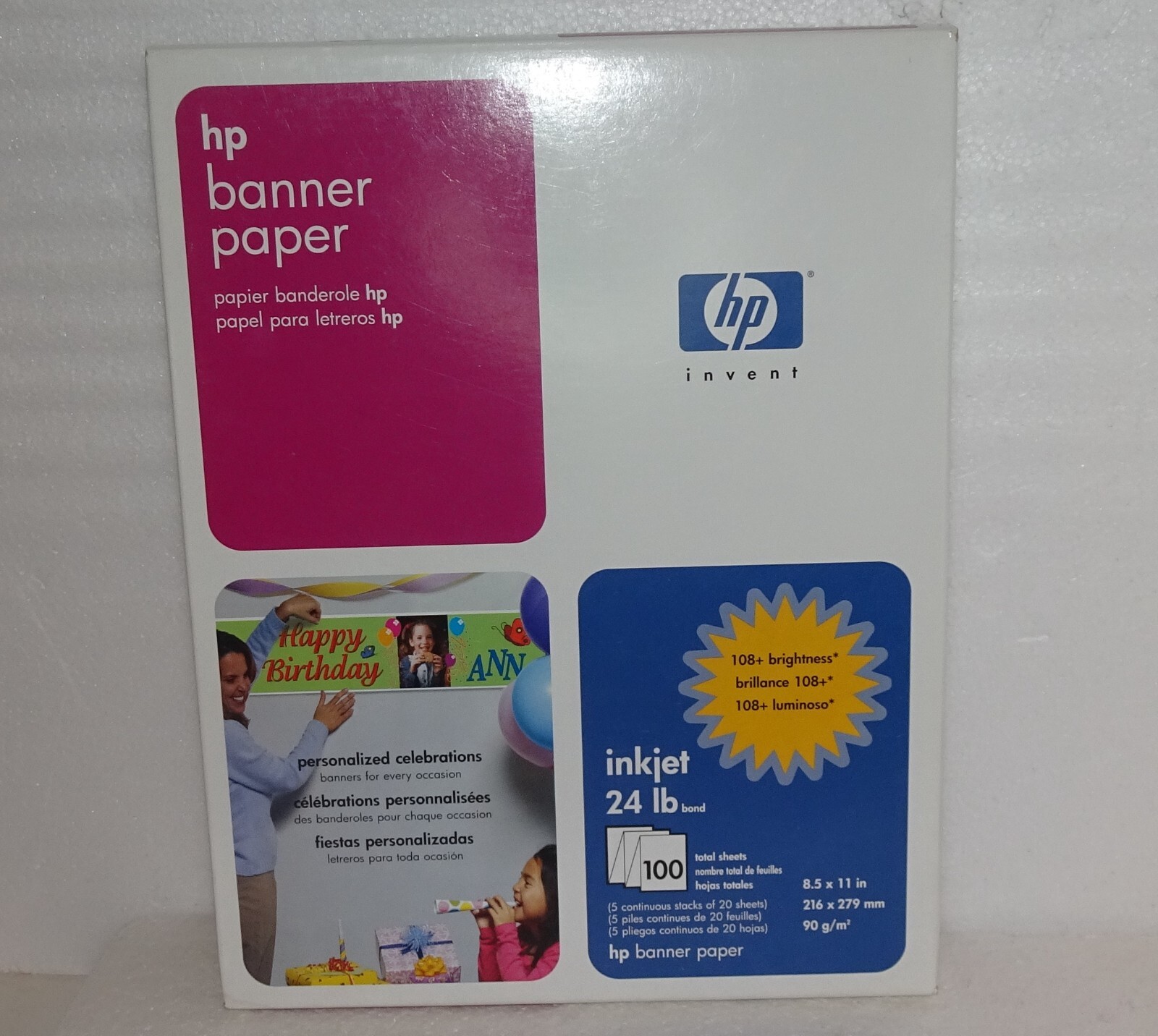 HP C1820A Banner Paper 400 Total Sheets Inkjet 24 lb bond 108+