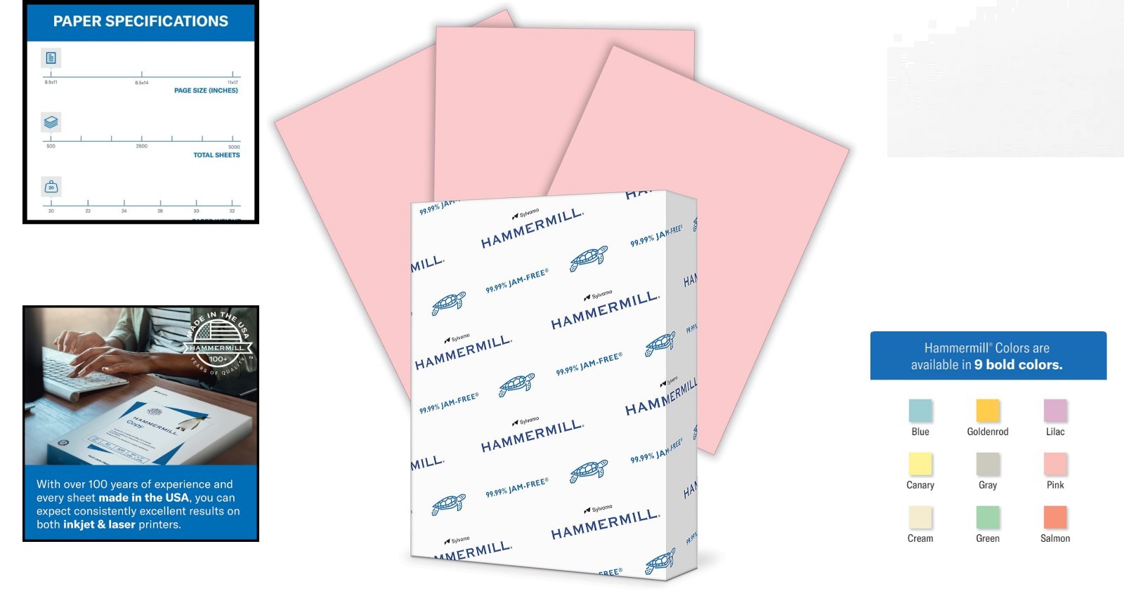 Vibrant Pink 20lb Printer Paper, 500 Sheets – Ideal for Colorful Projects