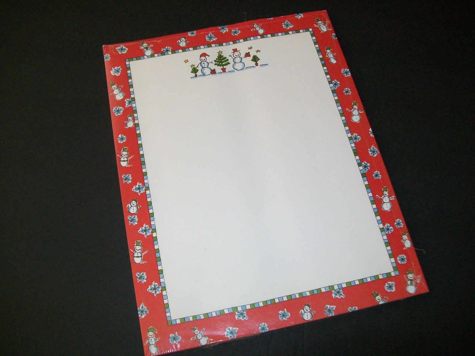 Christmas Snowmen Vintage Designer Computer Paper 25 Sheets New & Sealed