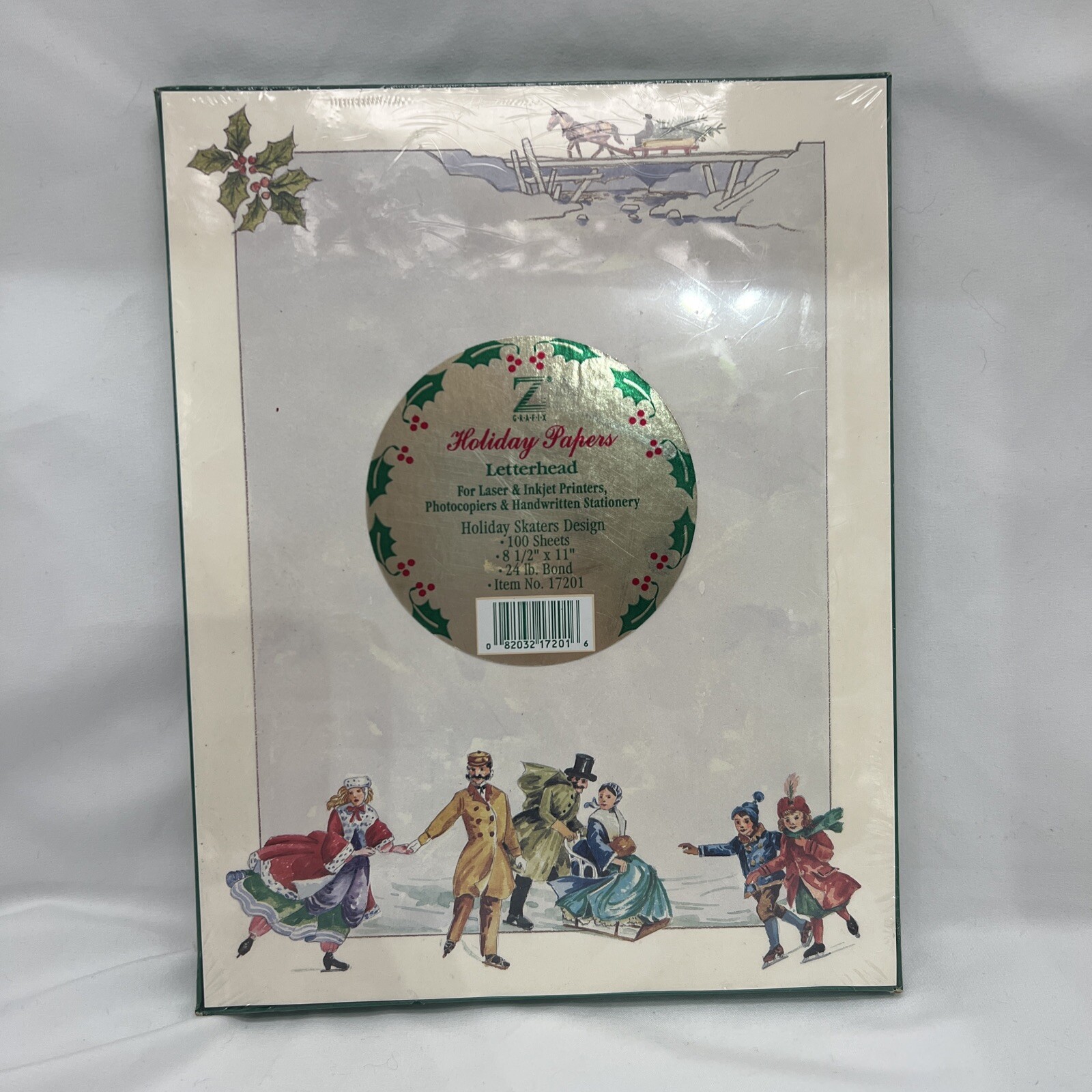 Vintage Z GRAFIX~100 Sheets of 8.5″x11″ HOLIDAY PAPERS for LASER & INJET New